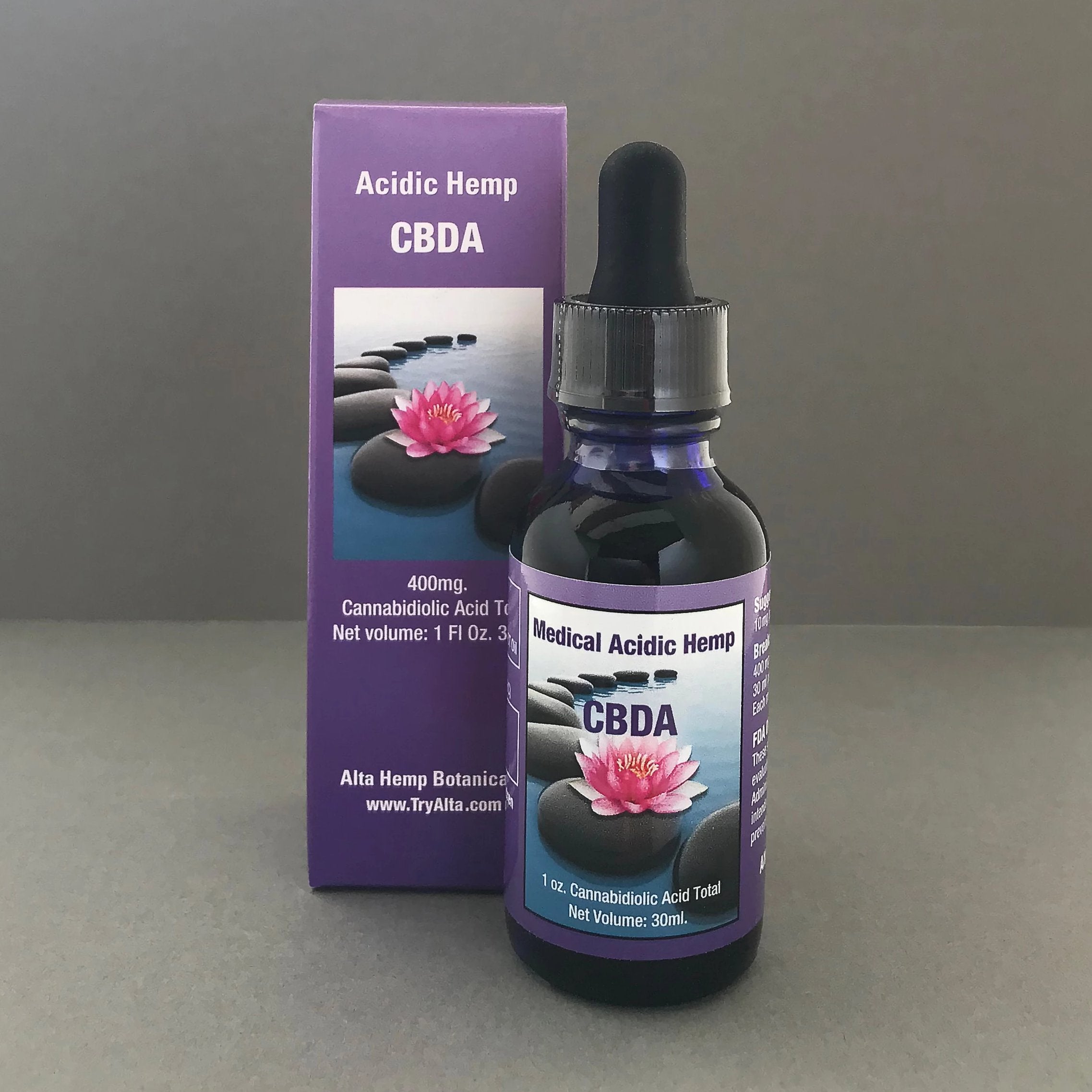 Medicinal Acidic Hemp CBDa Bottle Package